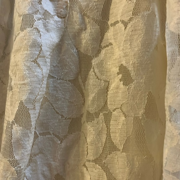 SET - NWT Ultra Pink Lace Fabric Square Neck Blouse & Loft Crochet Fabric Shorts - Picture 5 of 17